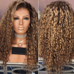 1PCS/Pack Black Blond  Color Synthetic Curls Wave Hair