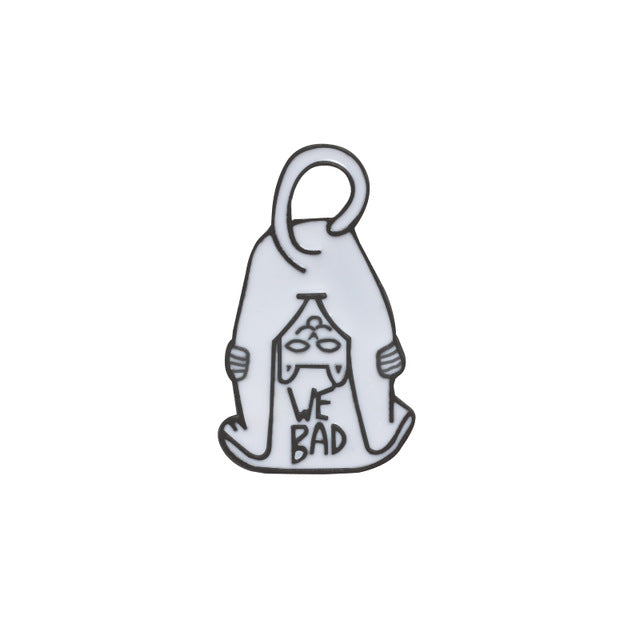 Cat Dinosaur Whale Rabbit Horse Astronaut Poker Bread Wishing Bottle Enamel Pin Brooch Denim Collar Badge Pins
